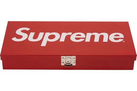 supreme ss17 small metal box|Supreme Large Metal Storage Box Red .